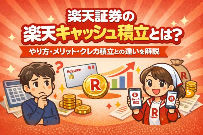 楽天証券の楽天キャッシュ積立とは？やり方・メリット・クレカ積立との違いを解説