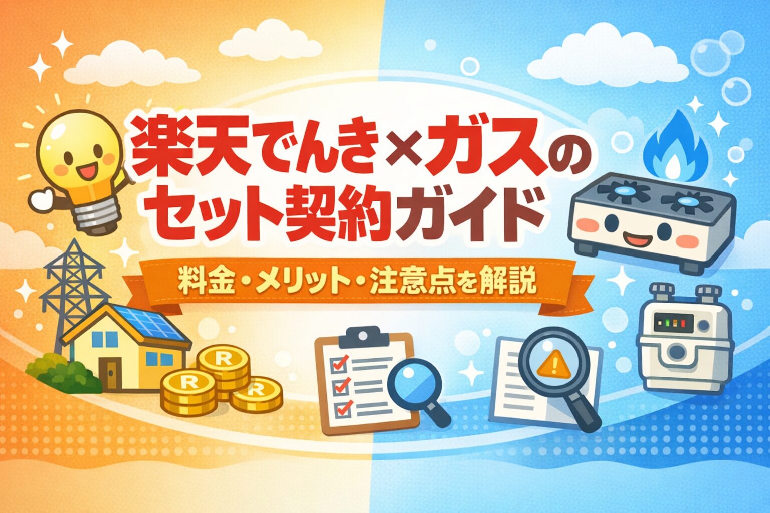 楽天でんき×ガスのセット契約ガイド｜料金・メリット・注意点を解説