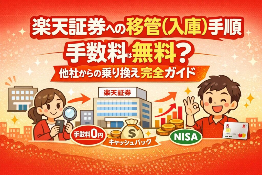 楽天証券への移管（入庫）手順｜手数料は無料？他社からの乗り換え完全ガイド