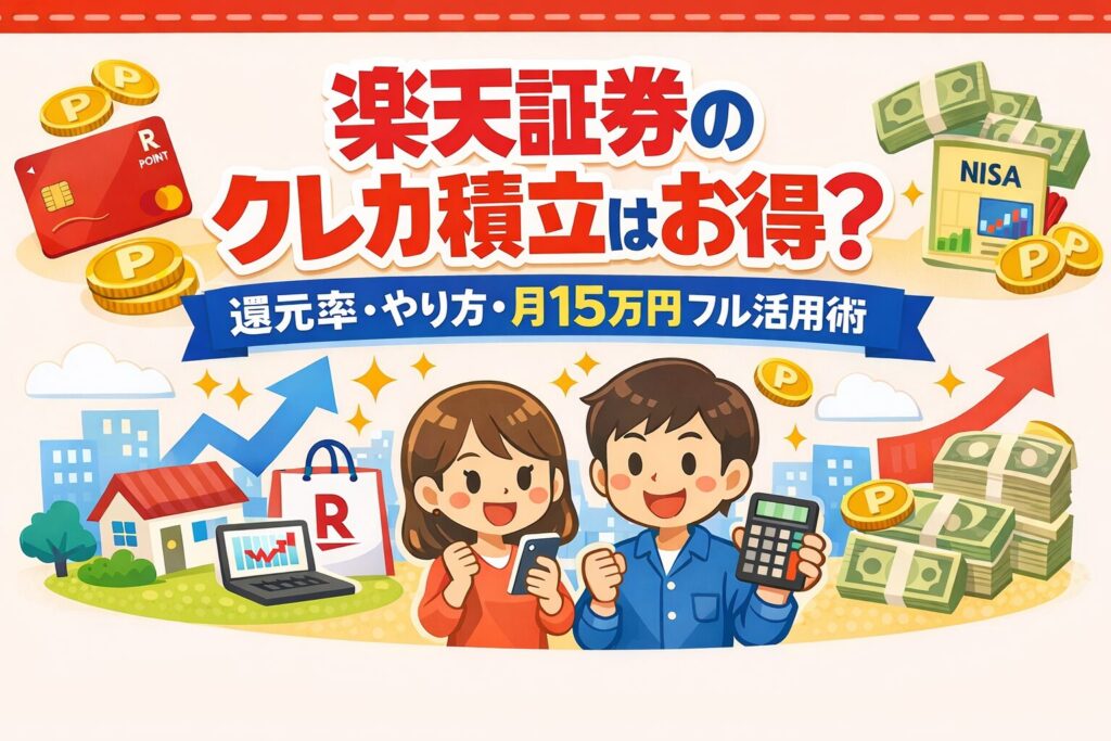 【2026年最新】楽天証券のクレカ積立はお得？還元率・やり方・月15万円フル活用術
