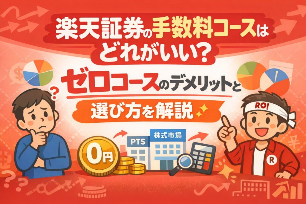 楽天証券の手数料コースはどれがいい？ゼロコースのデメリットと選び方を解説