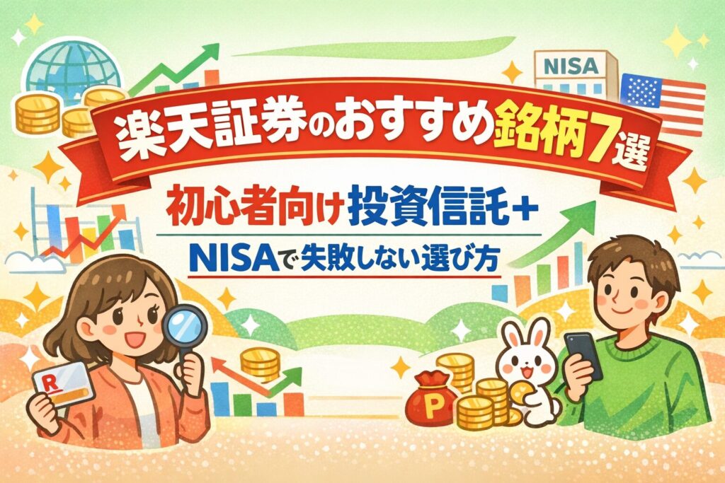 楽天証券のおすすめ銘柄7選｜初心者向け投資信託＋NISAで失敗しない選び方