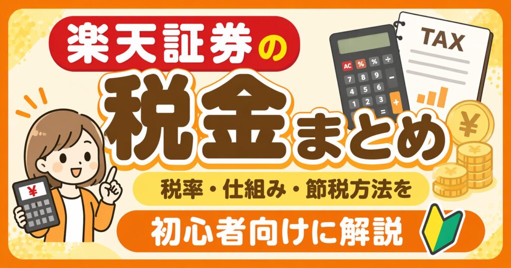 楽天証券の税金まとめ｜税率・仕組み・節税方法を初心者向けに解説
