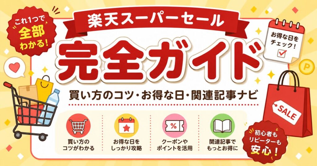 楽天スーパーセール完全ガイド｜買い方のコツ・お得な日・関連記事ナビ