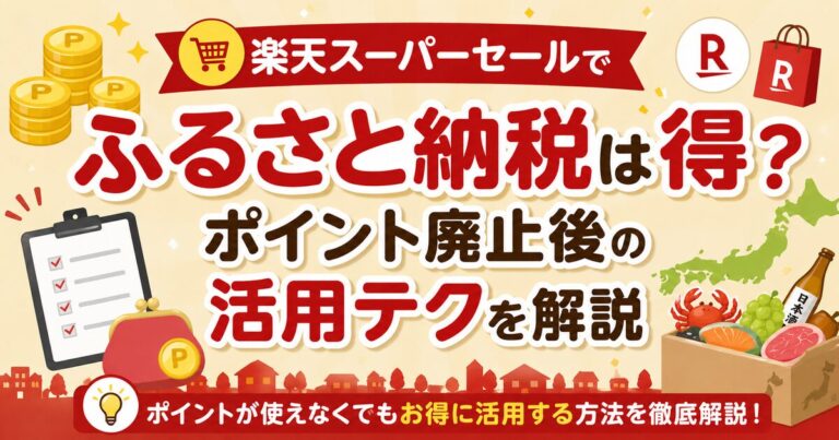 楽天スーパーセールでふるさと納税はまだ得？ポイント廃止後の活用テク