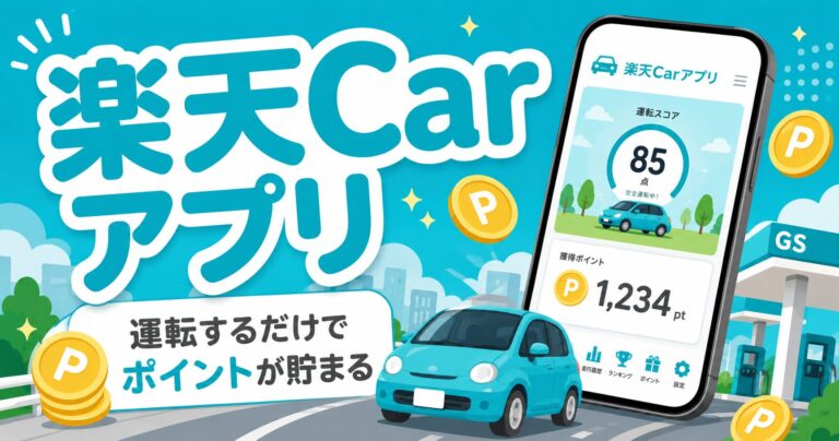 【2026年最新】楽天Carアプリとは？評判・デメリット・ドライブでポイントの貯め方を完全解説