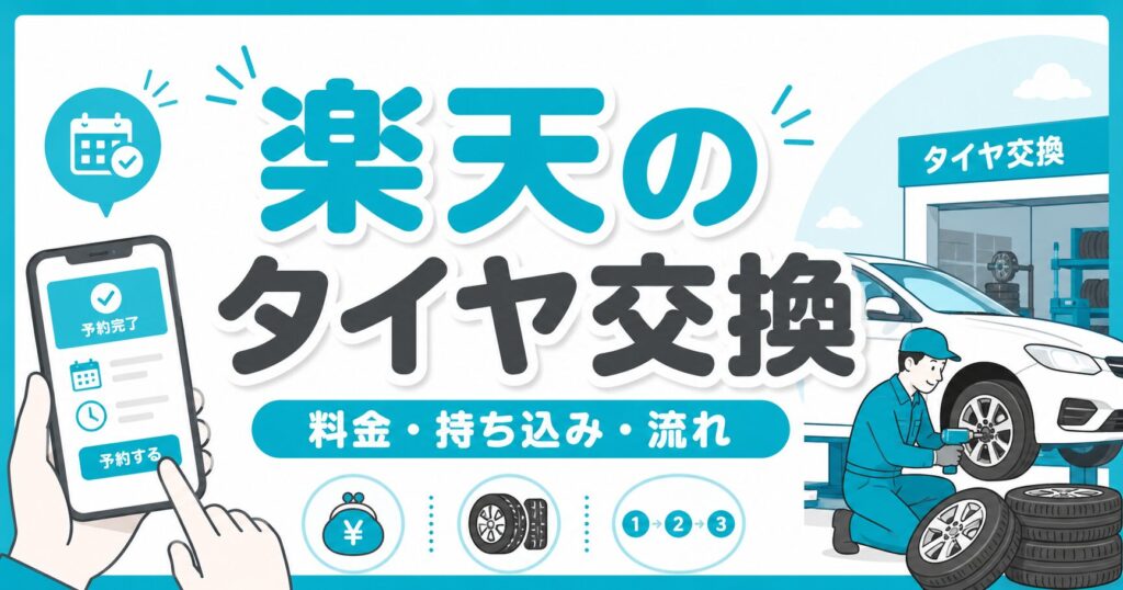 楽天のタイヤ交換はデメリットある？料金・持ち込みの流れ・注意点を解説