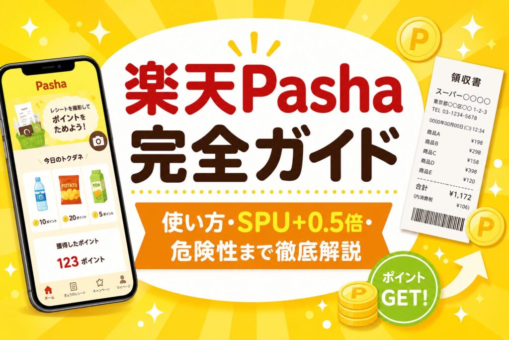 楽天Pasha完全ガイド｜使い方・SPU+0.5倍条件・危険性まで徹底解説