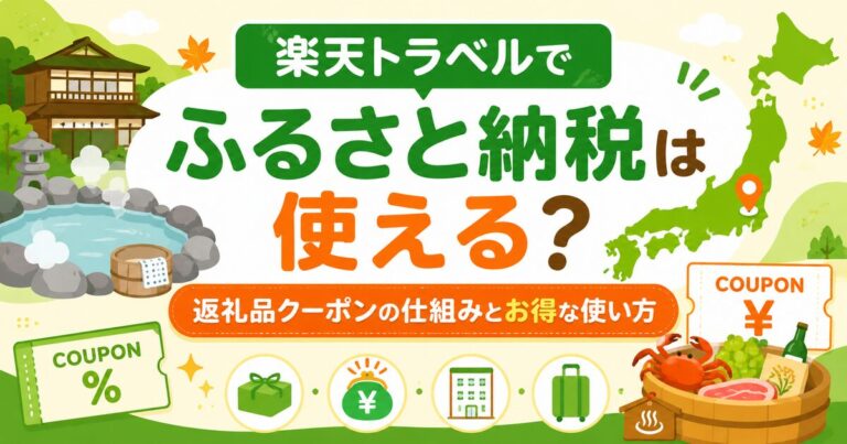 楽天トラベルでふるさと納税は使える？返礼品クーポンの仕組み・お得な使い方を完全解説