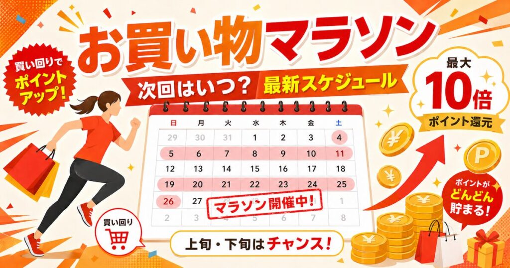 楽天お買い物マラソン次回はいつ？2026年最新スケジュール＆過去傾向まとめ