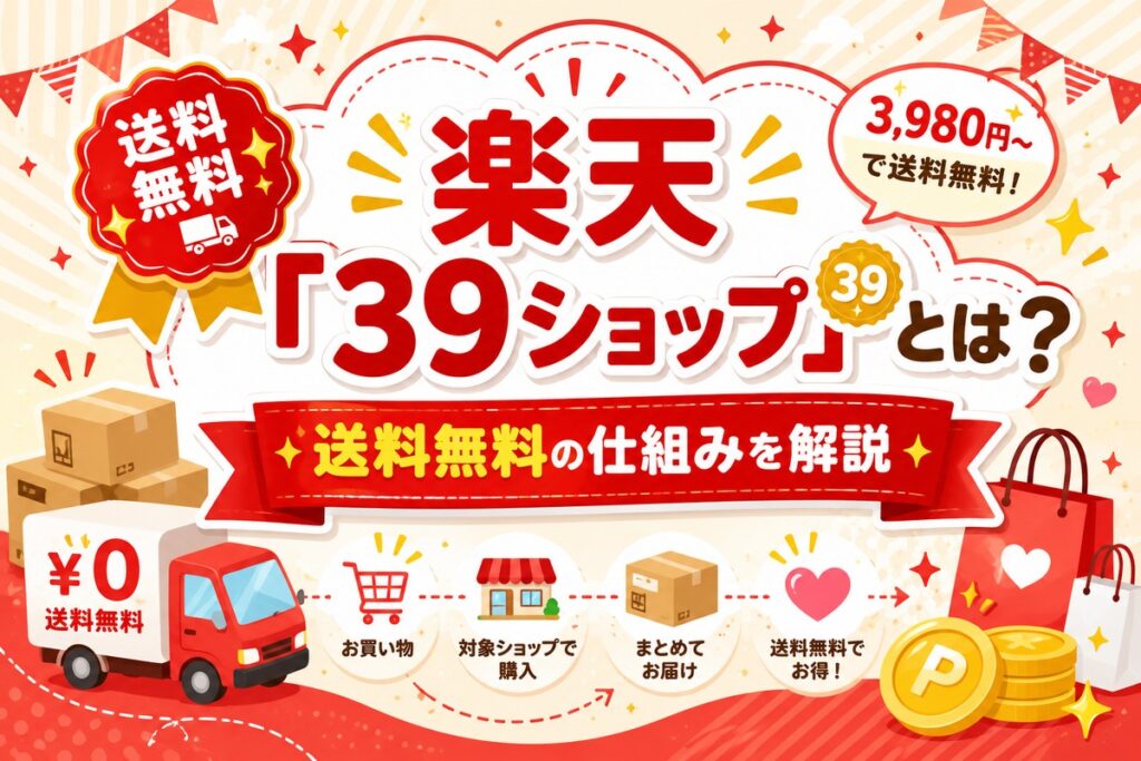 楽天「39ショップ」とは？怪しい・偽物の心配は？送料無料の条件と見分け方まで完全解説