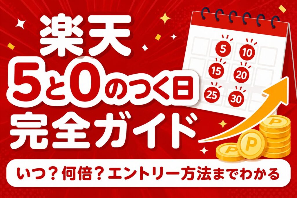 楽天『5と0のつく日』完全ガイド｜エントリー方法・4倍の条件・上限