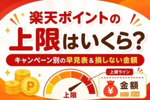 楽天ポイントの上限はいくら？キャンペーン別の早見表＆損しない金額【最新版】
