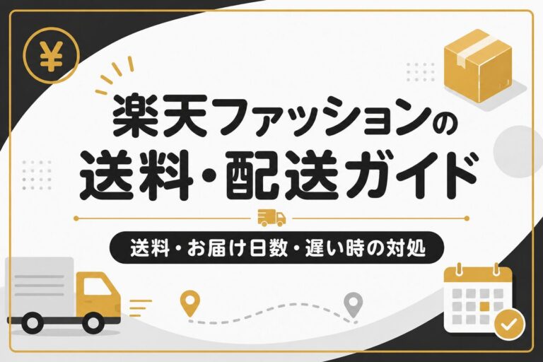 楽天ファッションの送料はいくら？配送日数・発送が遅い時の対処まで解説
