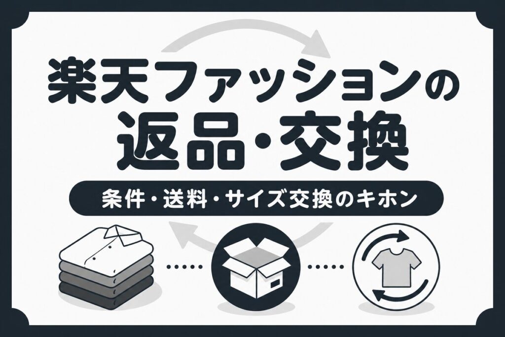 楽天ファッションの返品・交換のやり方｜条件・送料・サイズ交換を解説