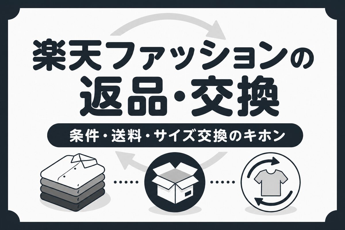 楽天ファッションの返品・交換のやり方｜条件・送料・サイズ交換を解説