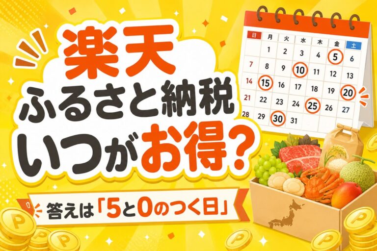 【2026年版】楽天ふるさと納税はいつがお得？答えは5と0のつく日｜廃止後も攻略