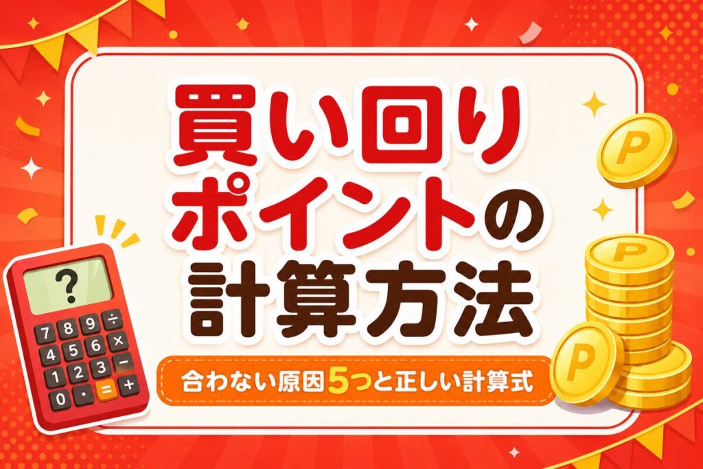 楽天買い回りポイントの計算方法｜合わない原因5つと正しい計算式【マラソン・スパセ共通】