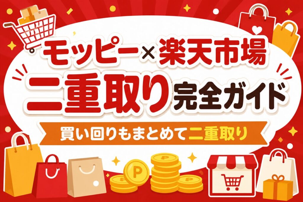 モッピー×楽天市場の二重取り完全ガイド｜買い回りに強い理由と注意点