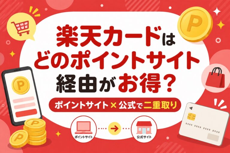 楽天カードはどのポイントサイト経由がお得？報酬比較とお得な作り方