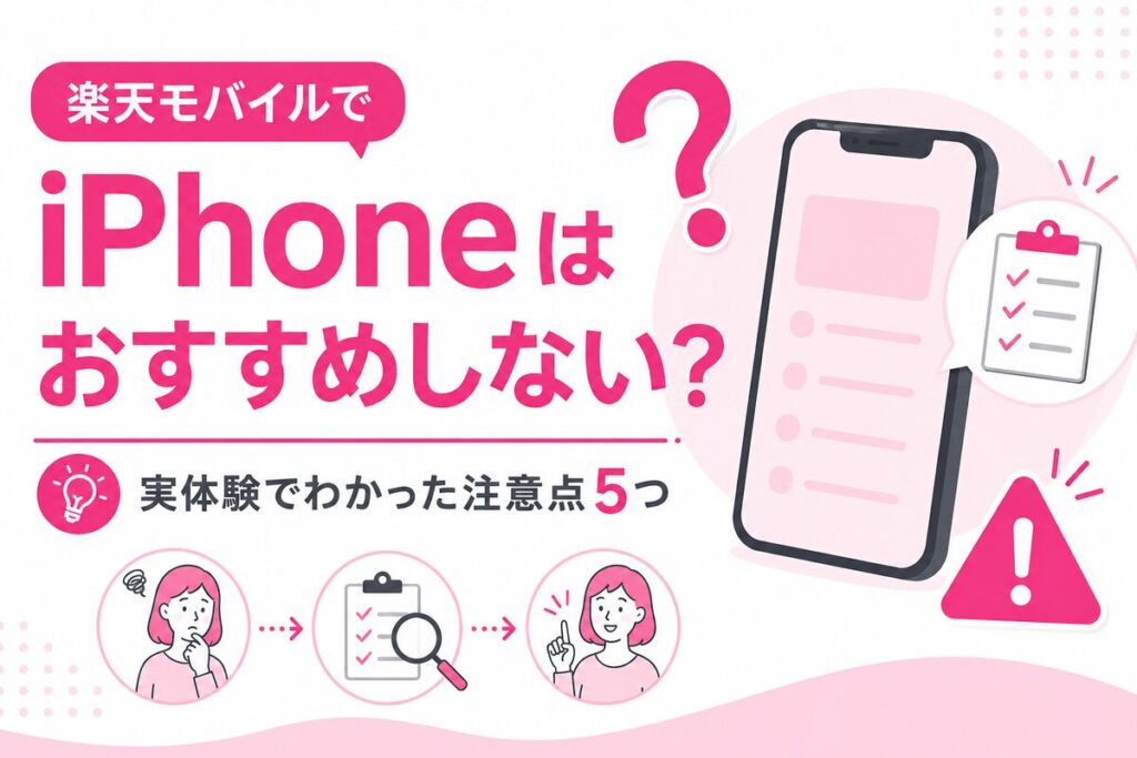 楽天モバイルでiPhoneはおすすめしない？実際に使ってわかった注意点5つと対処法【実体験】