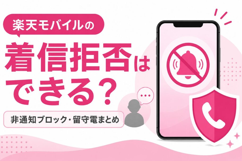 楽天モバイルで着信拒否はできる？Rakuten Linkの非通知ブロック・留守番電話・着信音まとめ