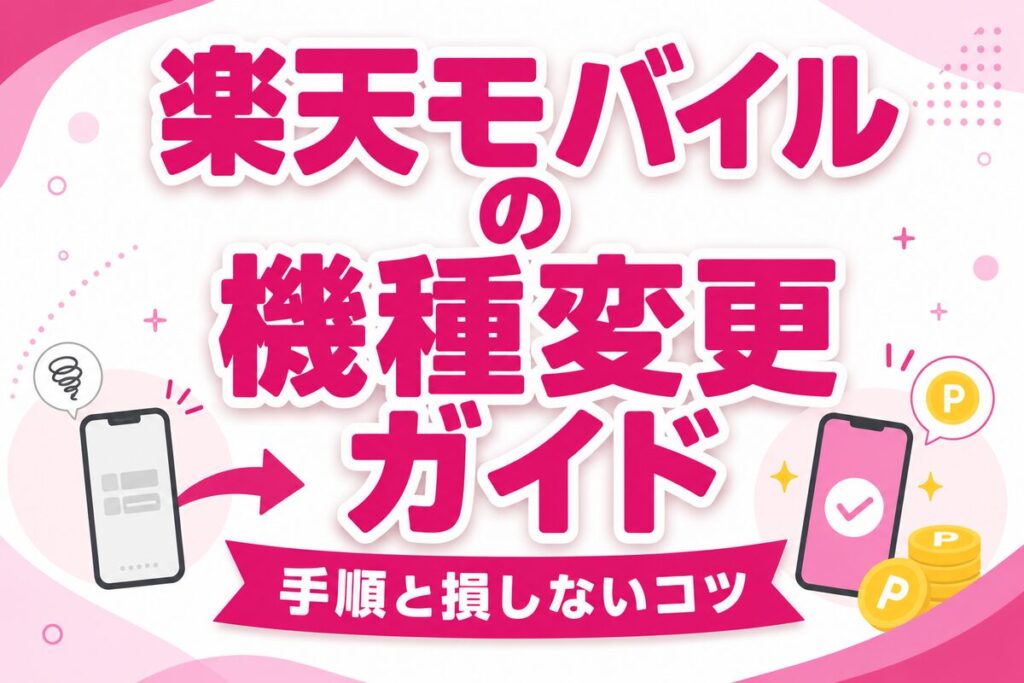 楽天モバイルの機種変更完全ガイド｜やり方・損しないコツ・買い替え超トク
