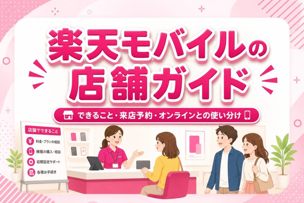 楽天モバイルの店舗でできることは？来店予約・飛び込み・在庫確認とオンラインとの使い分け