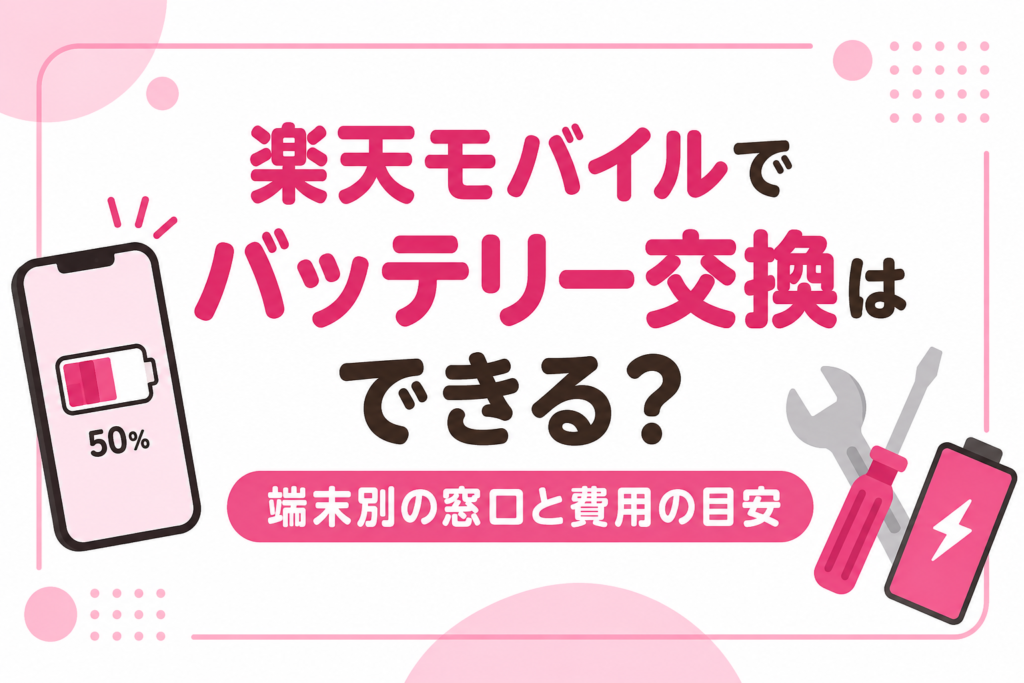 楽天モバイルでバッテリー交換はできる？iPhone・Rakuten製品別の窓口と費用