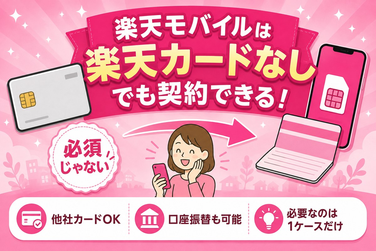 楽天モバイルは楽天カード持ってない人でも契約できる？必要なケースと支払い方法を解説
