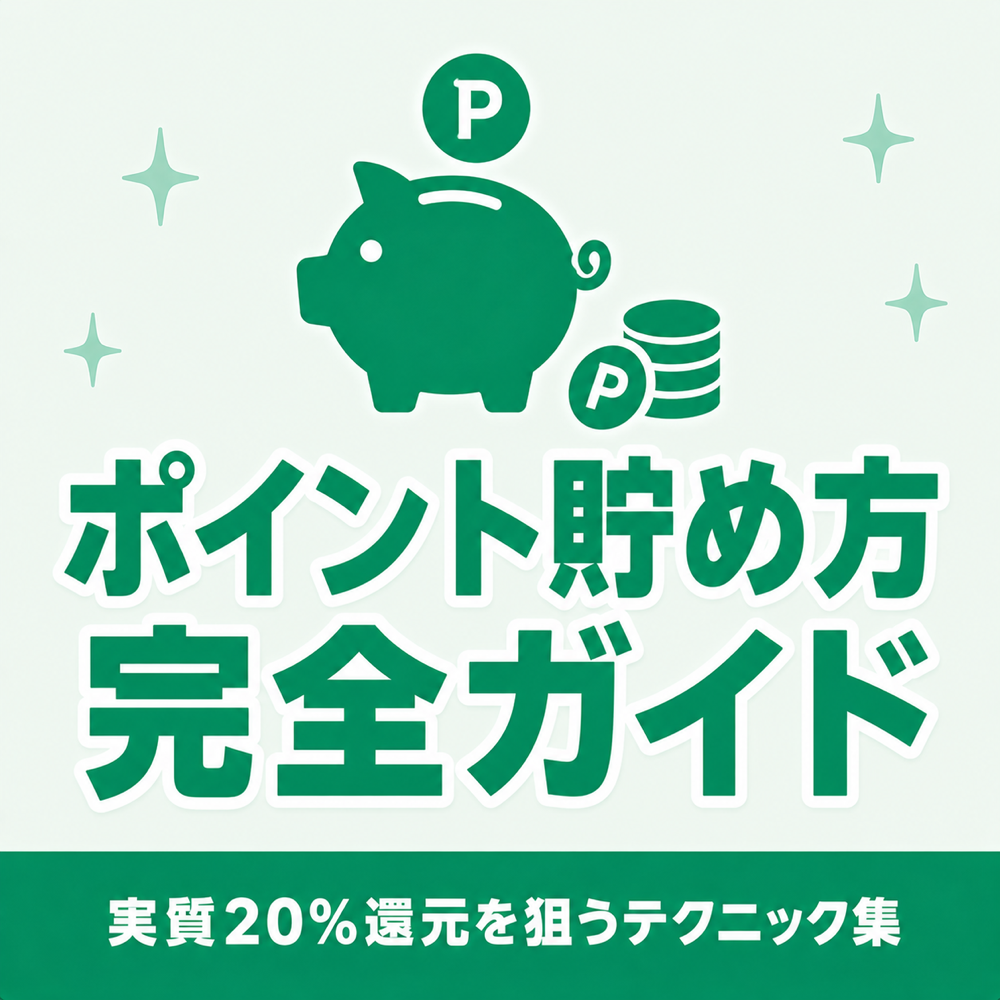 ポイント貯め方完全ガイド|実質20%還元を狙うテクニック集