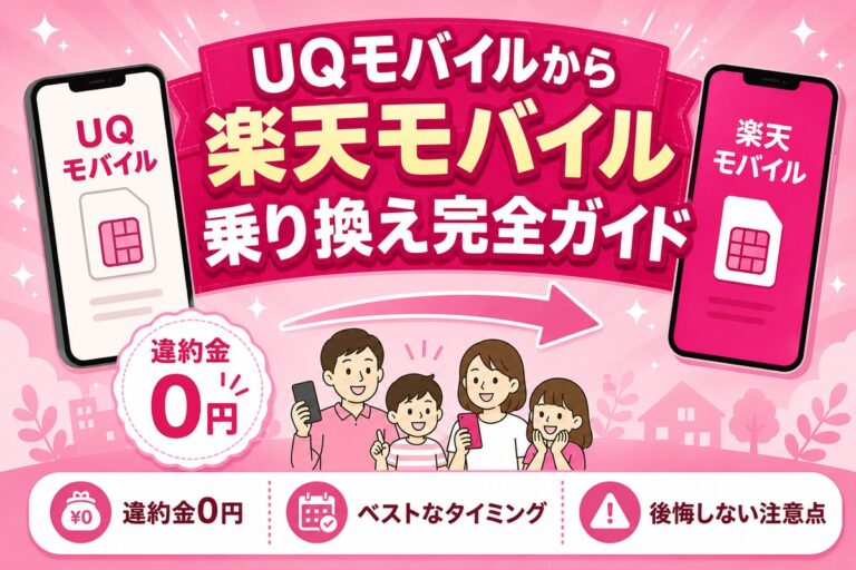 UQモバイルから楽天モバイルへ乗り換え完全ガイド｜違約金0円・タイミング・後悔しない注意点