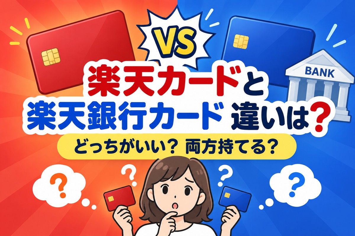 楽天カードと楽天銀行カードの違いは？どっちがいい？両方持てない理由と切り替え方法