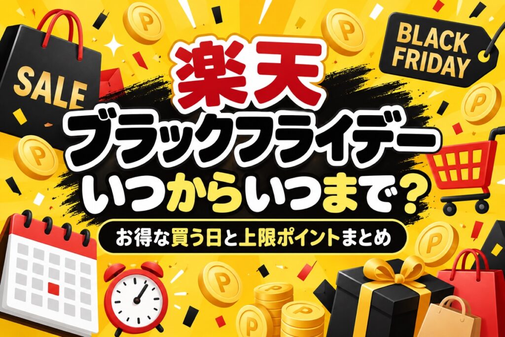 楽天ブラックフライデー2026はいつからいつまで？お得な買う日と上限7,000ptの攻略法