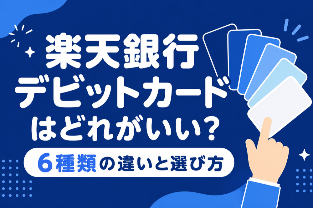 楽天銀行デビットカードはどれがいい？6種類の違いと還元率・注意点