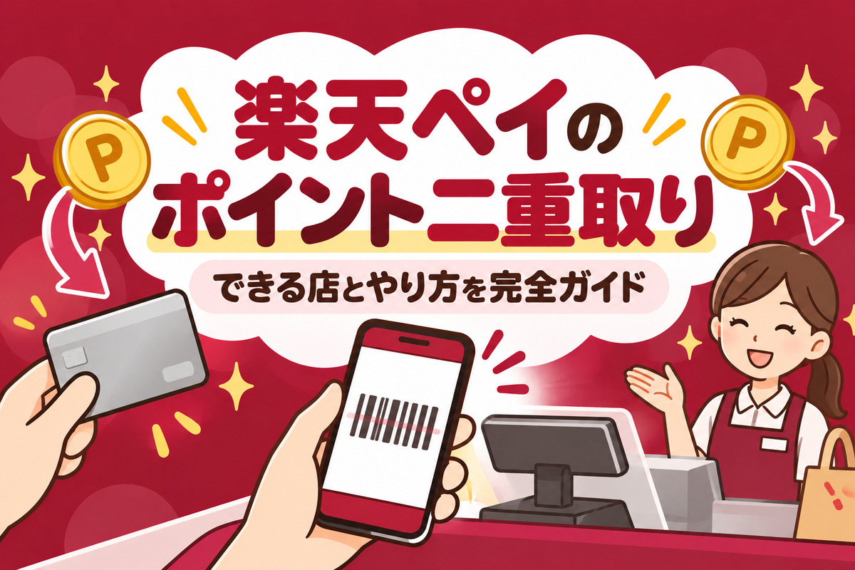 楽天ペイのポイント二重取り完全ガイド|できる店一覧・最大2.5%のやり方・三重取りの真相