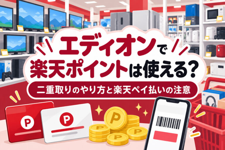 エディオンで楽天ポイントは使える？二重取りのやり方と楽天ペイ払いの注意【2026年6月変更】