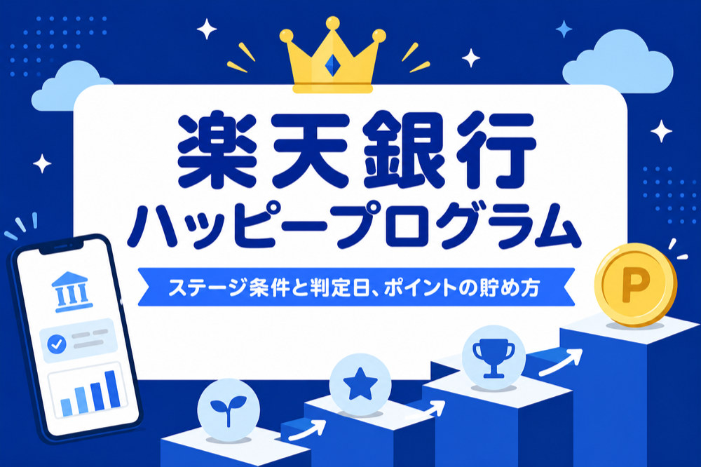 楽天銀行ハッピープログラムとは？ステージ条件・判定日・ポイントの貯め方まで