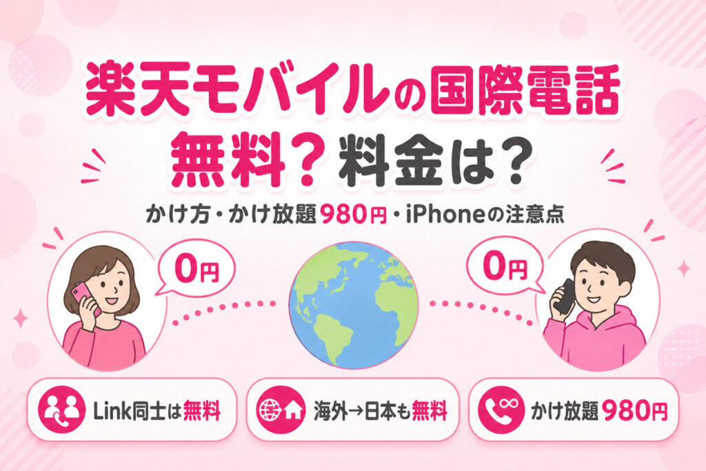 楽天モバイルの国際電話は無料？料金・かけ方・かけ放題980円の条件とiPhoneの落とし穴