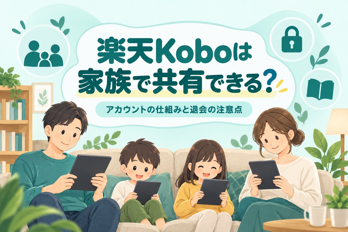 楽天Koboは家族で共有できる？アカウントの仕組み・機能制限・退会すると本はどうなる