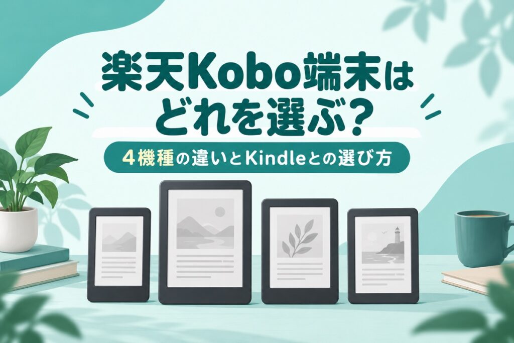 楽天Kobo端末はどれを選ぶ？4機種の比較とKindleとの違い・アプリで十分な人