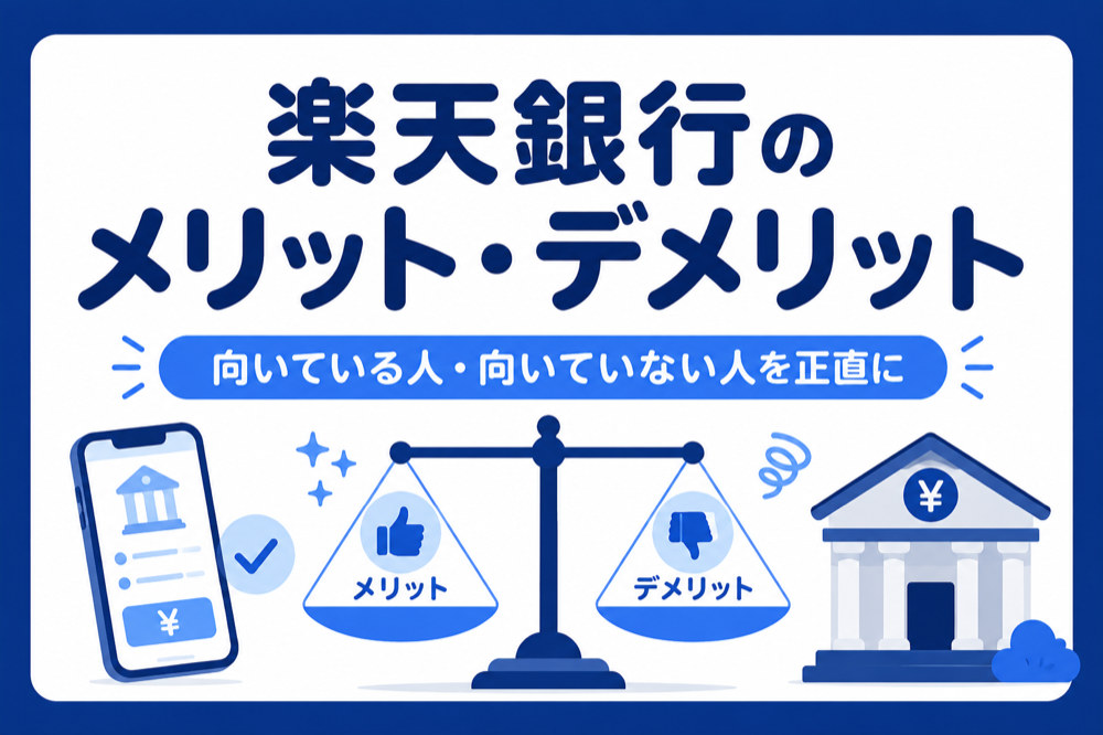 楽天銀行のメリット・デメリット|やめたほうがいい人と向いている人を正直に解説