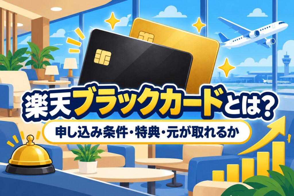 楽天ブラックカードとは？申し込み条件・年会費33,000円のメリットとプレミアムとの違い