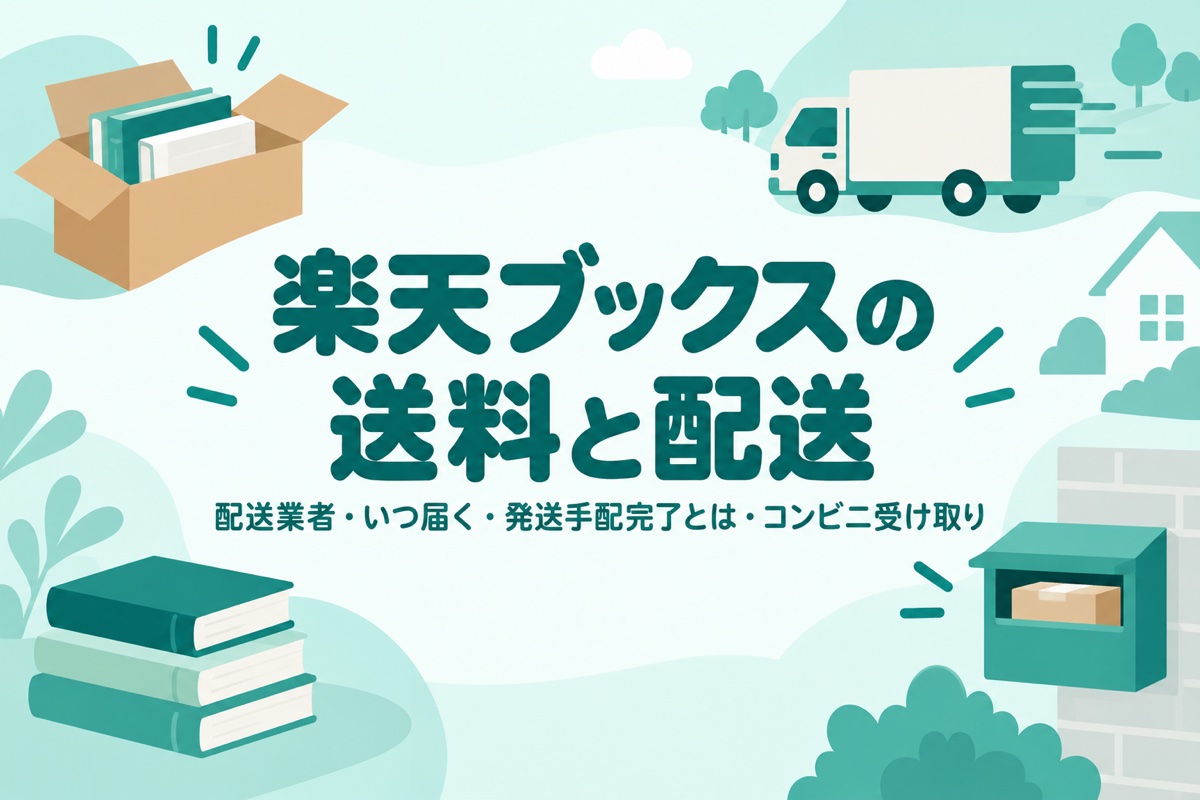 楽天ブックスの送料と配送｜配送業者・いつ届く・発送手配完了とは・コンビニ受け取り