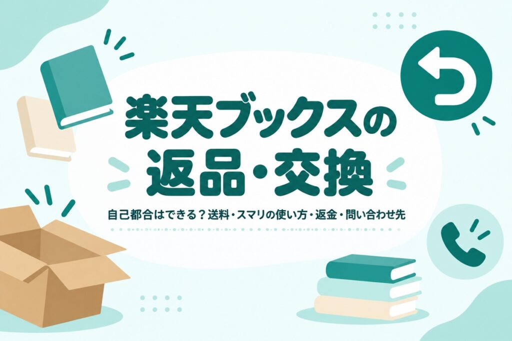 楽天ブックスの返品・交換｜自己都合はできる？送料・スマリの使い方・返金・問い合わせ先
