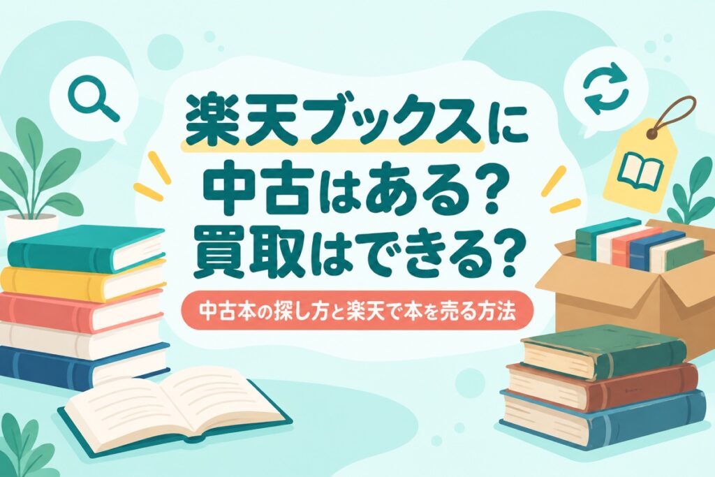 楽天ブックスに中古はある？買取はできる？中古本の探し方と楽天で本を売る方法