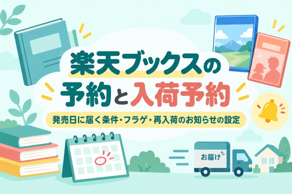 楽天ブックスの予約と入荷予約｜発売日に届く条件・フラゲ・再入荷のお知らせの設定方法
