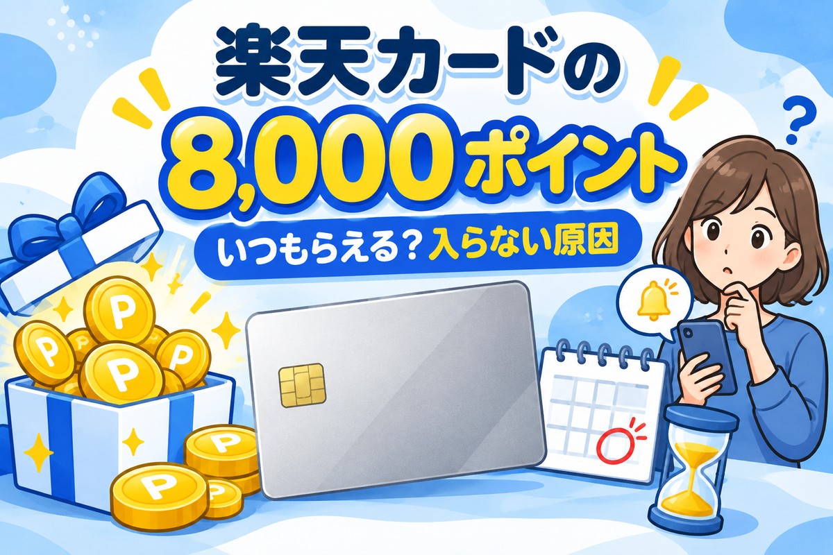 楽天カード8,000ポイントのもらい方|いつもらえる?入らない原因と次の開催