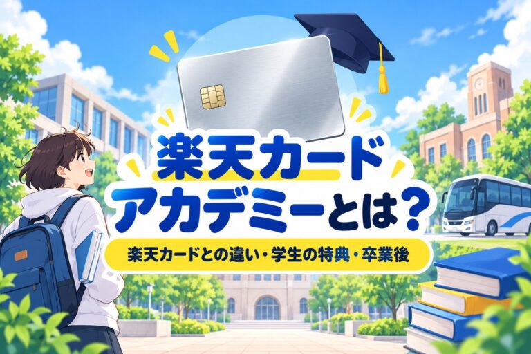 楽天カードアカデミーとは？楽天カードとの違い・学生の特典・卒業後はどうなる