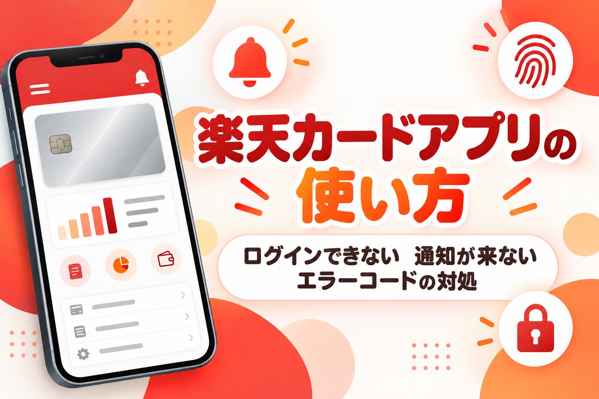楽天カードアプリの使い方|ログインできない・通知が来ない・エラーコードの対処法